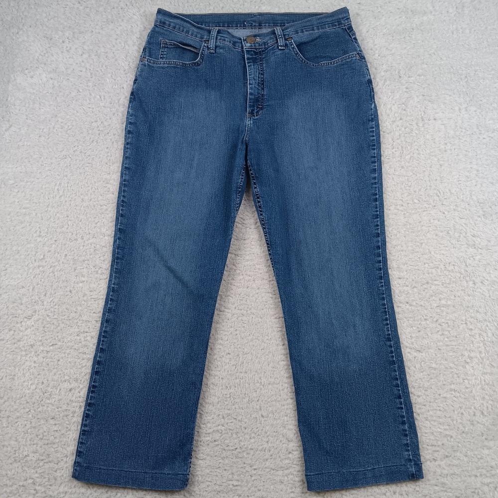 Riders by Lee Indigo Jeans Women 16 M Blue Straight Leg Stretch ZFRC1A7